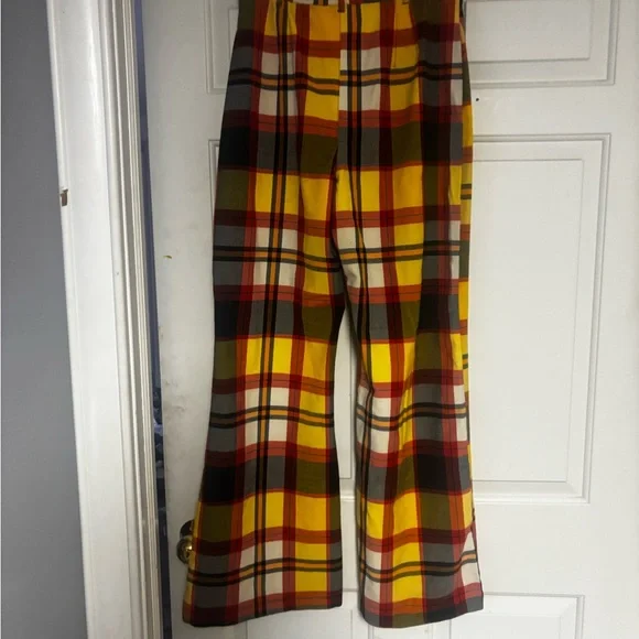 Free People Plaid Wide-Leg Pants - Picture 3 of 8